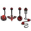 4PC Claw Belly Button Piercing Set Surgical Steel Crystal Belly Piercing Bulk Women Bee Navel Bar Pack Cz Belly Ring Lot Ombligo