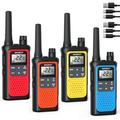 Walkie Talkie NXGKET Walkie Talkies for Adults 4 Pack NOAA 22 Channel Rechargeable Long Range 2-Way Radio for Outdoor Camp