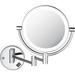 Circular LED Magnifying Mirror For Makeup Solid Brass Shaving Mirror | Circular LED Wall Mount Dual-Sided Mirror (Chrome) (KMM101)