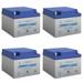12V 26AH NB Replacement Battery Compatible with Panasonic LC-X1228AP - 4 Pack