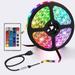 6.5FT RGB LED Light Strip USB LED Strip Lights with 24 Keys Remote 5050 60 LEDs Rope Lights Color Changing LED Strip Kit for Home Bedroom Computer DIY Party Decor