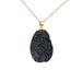 Quinlirra Easter Necklaces for Women Clearance Natural Crystal Pendant Necklace Multicolor Crystal Irregular Rough Stone Gold Edge Necklace Sweater Chain Natural Healing Rough Stone Pendant Necklace