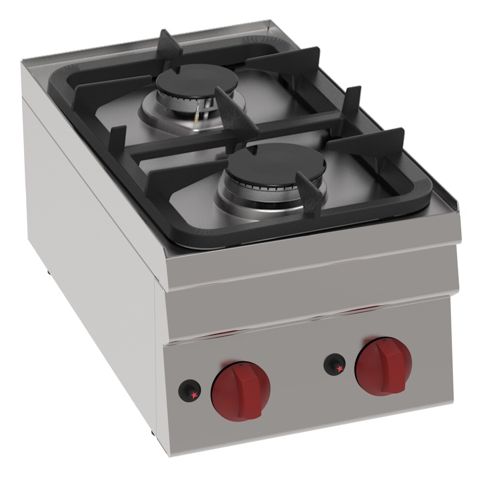EURAST - Gaskochfeld mit 2 brennern, tischmodell - 350x600x280 mm - 6,6 Kw - 33100311 Image