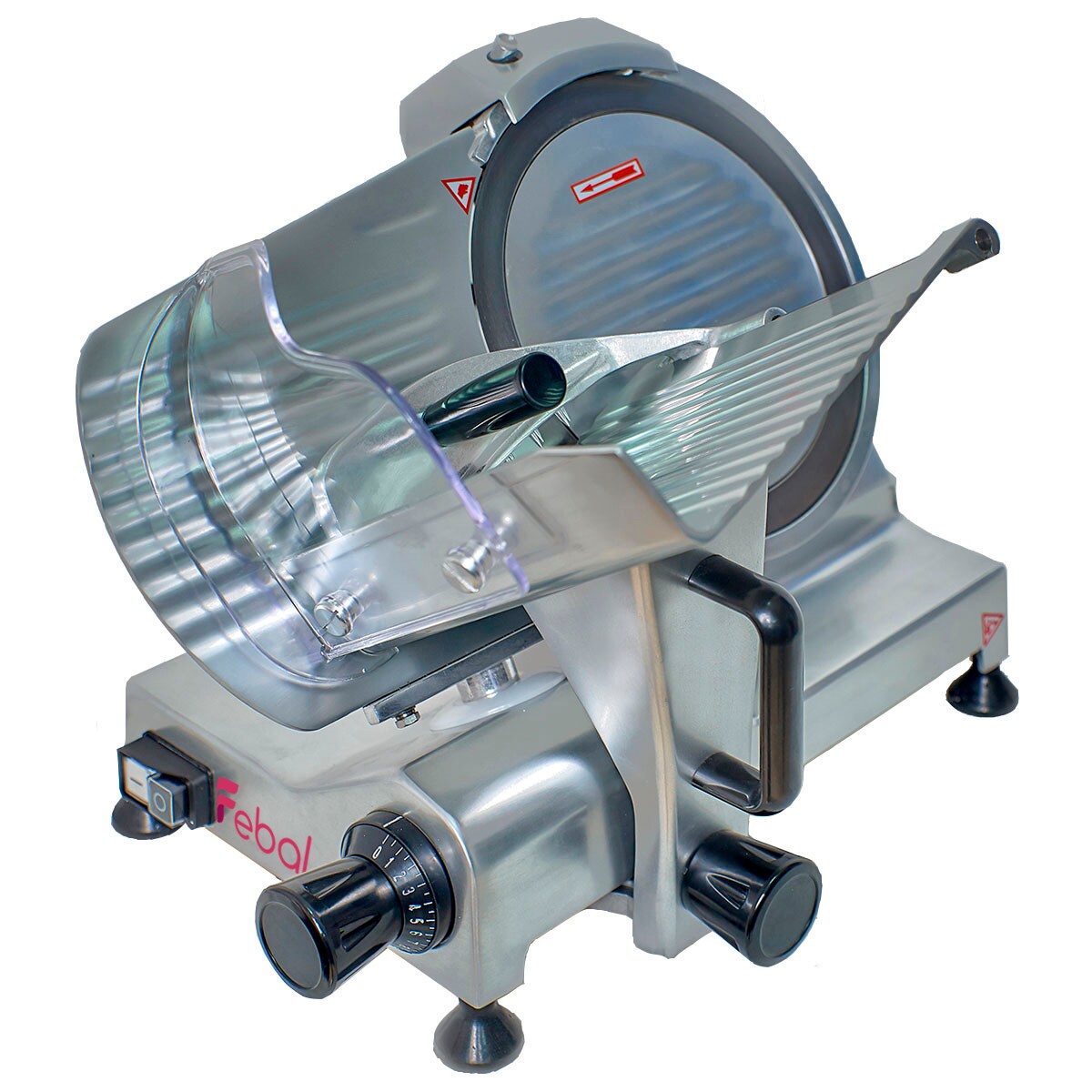 Febal 300 Profi-Aufschnittmaschine mit 300 mm Klinge. Maximale Schnittstärke 15 mm. Image