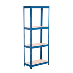 Metallregal Blaues mit 4 verstellbaren Böden 148 x 60 x 30 cm 240 kg 7house Image