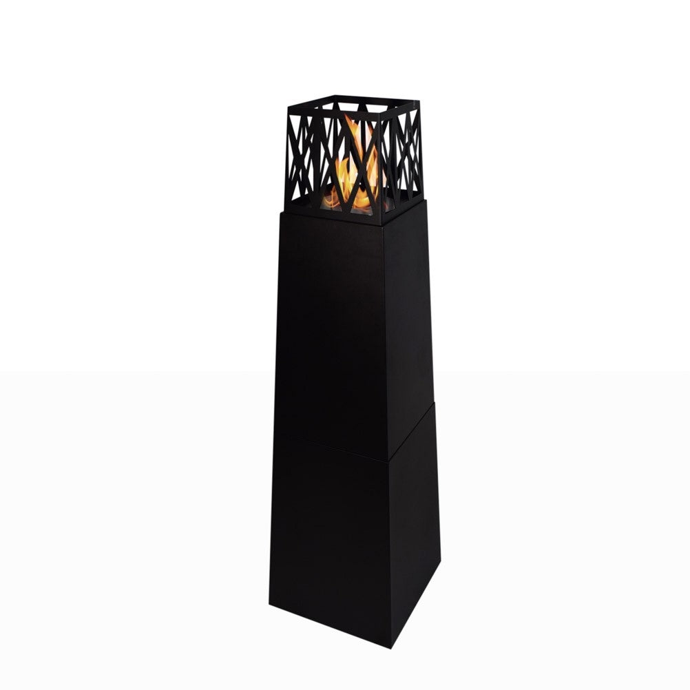 Divina Fire Bioethanol-Gartenkamin für den Außenbereich Vulcano Nero 40x40x145 Image