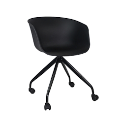 Bürostuhl mit Rollen Age 78,6x56x49cm Schwarz Thinia Home Image