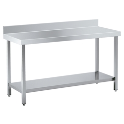 Wandarbeitstisch mit 1 regal zerlegt - 1600x700x850 mm - 1D61071M Eurast Image