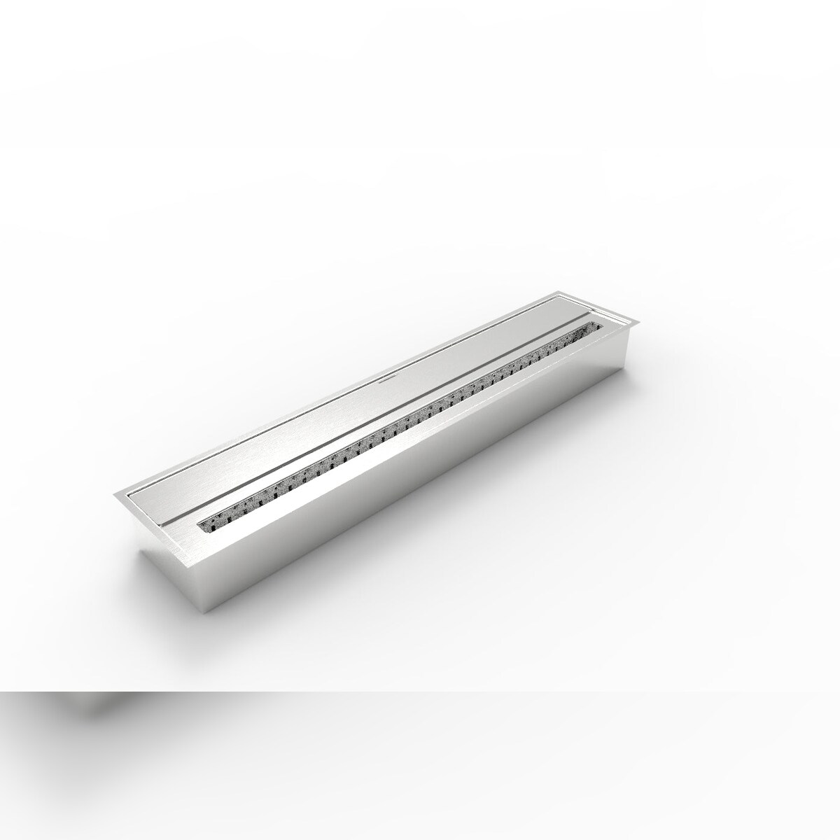 Divina Fire Bioethanol-Kaminbrenner, Biokamin aus Edelstahl, 7 l, 91,5 x 18,7 x 9,5 cm Image