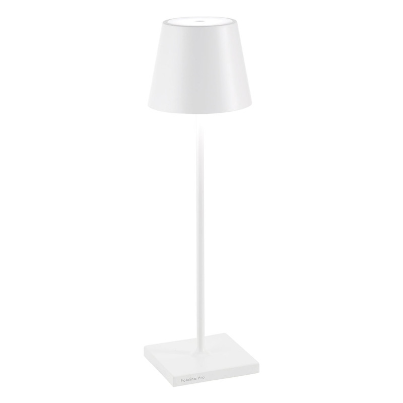Zafferano Poldina Pro Bianca wiederaufladbare und dimmbare LED-Tischleuchte mit einer Akkulaufzeit von bis zu 12 Stunden. Für den Außenbereich IP65 Image