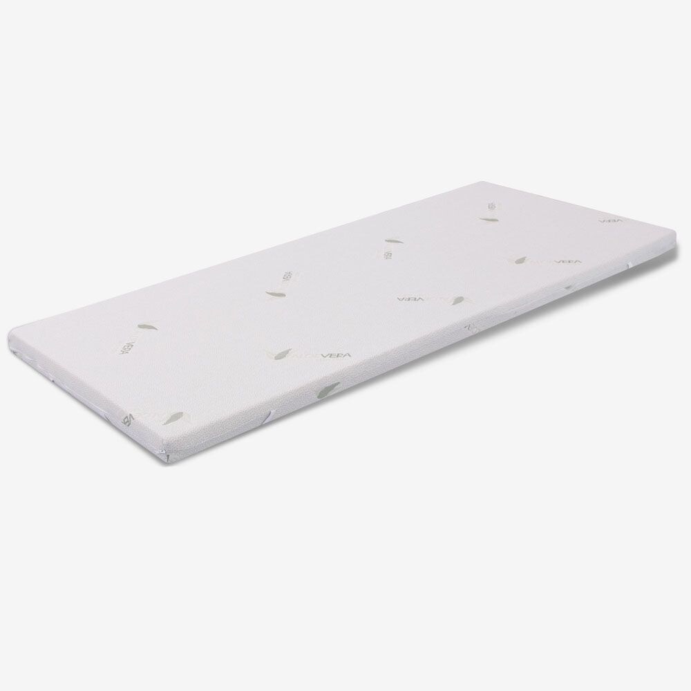 MiaSuite Topper aus Memory Foam 180x200 - 8 cm hoch, abziehbar, Gewebe Aloe Vera| Matratzenauflage H8 Image