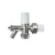 JTM Angled Radiator Valve with Drain Off 10mm -: Angle Radiator Valve