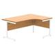 Office RH Corner Desk Steel Single Cantilever 1600X1200 Beech/White