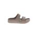 Old Navy Sandals: Gray Solid Shoes - Women's Size 6 - Round Toe