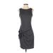 Club Monaco Casual Dress - Sheath High Neck Sleeveless: Gray Solid Dresses - Women's Size X-Small