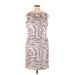 Anne Klein Casual Dress - Sheath: Brown Zebra Print Dresses - Women's Size 16