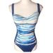 Disney Swim | Disney Parks Minnie Mouse Retro Blue & White Striped One Piece Swimsuit | Color: Blue/White | Size: S