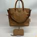 Dooney & Bourke Bags | Dooney & Bourke 2-Way Brown Leather Bag With Adjustable Shoulder Strap & Wallet | Color: Brown | Size: 12x13”