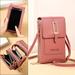 Touch Screen Mobile Phone Bag, Mini Flap Crossbody Bag, Fashion Faux Leather Purse, Vertical Wallet With Card Slots