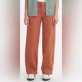 Levi's Pants & Jumpsuits | Levi’s Women’s Baggy Trousers Pants Mid Rise Wide Straight Leg Brawn 26x31 New | Color: Brown | Size: 26