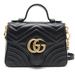 Gucci Bags | Gucci Mini Top Handle Bag 547260 Handbag Gg Marmont Leather Black 250411 | Color: Black | Size: Os