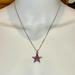 Coach Jewelry | Coach Pink Enamel Star Logo Pendant .925 Sterling Silver Necklace | Color: Pink/Silver | Size: Necklace Measures 18” In Length