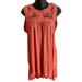 Free People Dresses | Free People Tunic Dress Perfect Day Crochet Trim Coral Color High Low Medium | Color: Orange | Size: M