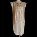 J. Crew Dresses | J. Crew Linen Metallic Gold Shift Dress Neutral 12t Resort | Color: Cream/Tan | Size: 12