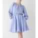 J. Crew Dresses | J. Crew Palermo Smocked-Waist Mini Dress Linen Medium In French Blue | Color: Blue | Size: M