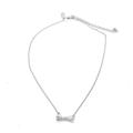 Kate Spade Jewelry | Kate Spade Chain Bow Pendant Necklace Silver Tone Rhinestone Signed Lobster 15" | Color: Silver | Size: Os