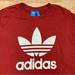 Adidas Shirts | Adidas Originals Trefoil Tee Shirt Mystery Red Men’s Large Short Sleeve Graphic | Color: Red/White | Size: L