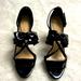 Kate Spade Shoes | Kate Spade Black Patent Platform Heels With Bow - Size 7 | Color: Black | Size: 7