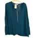 Michael Kors Tops | Michael Kors Chain-Neck Tiered-Sleeve Top | Color: Green | Size: M