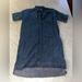 Madewell Dresses | Madewell Jeans Denim Shirt Dress Blue Button Front Collar Xs Shift Cutoff | Color: Blue | Size: Xs