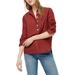 J. Crew Tops | J.Crew Jeweled Button Popover Tunic In Red Check | Color: Green/Red | Size: 20