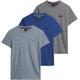 T-Shirt SUPERDRY "ESSENTIAL TRIPLE PACK T-SHIRT" Gr. XL, blau (brblumrl, crkblugg, krstbkmgagrt) Herren Shirts T-Shirts