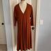 Free People Dresses | Fp Beach Xs Oversized Midi Dress ~ Burnt Orange ~ Boho Free People | Color: Orange | Size: Xs