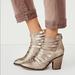 Free People Shoes | Free People Hybrid Strappy Leather Ankle Boots | Color: Gold/Silver | Size: 9