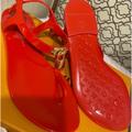 Louis Vuitton Shoes | Louis Vuitton Red Sandals Size 38 | Color: Red | Size: 8