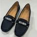 Coach Shoes | Coach Felisha Black Logo Loafers Size 6.5b | Color: Black/Silver | Size: 6.5