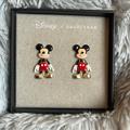 Disney Jewelry | Disney X Baublebar Mickey Mouse Articulated Earrings, New In Box Nib | Color: Gold/Red | Size: Os