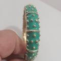 Lilly Pulitzer Jewelry | Lilly Pulitzer Teal & Gold Urchin Enamel Bangle | Color: Gold/Green/Red | Size: Os