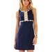 Lilly Pulitzer Dresses | Lilly Pulitzer Rosie Shift Dress Lace Sleeveless | Color: Blue/Gold | Size: 0