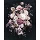 Papier peint panoramique Bouquet Noir - 200 x 250 cm de Komar rose et noir