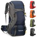 Hiking Backpack 50L with Rain Cover, Waterproof Lightweight Travel Backpack for Men Women, Tear-Resistant Daypack Rucksack for Camping Trekking Mountaineering Outdoor Sports(Navy Blue)