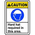 INDIGOS UG - Aluminum composite panel - Safety - Warning - Hard Hat Required In This Area Sign 914mmx609mm - Decal for Office - Company - School - Hotel