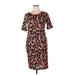 Lularoe Casual Dress - Sheath: Black Print Dresses - New - Women's Size X-Large