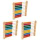 HEMOTON 3 Pcs Wooden Arithmetic Abacus Wood Toys Wood Math Toys Educational Counting Toy Learning Abacus Toy Kids Playset Counting Beads Early Education Supplies Bamboo Student Assembled