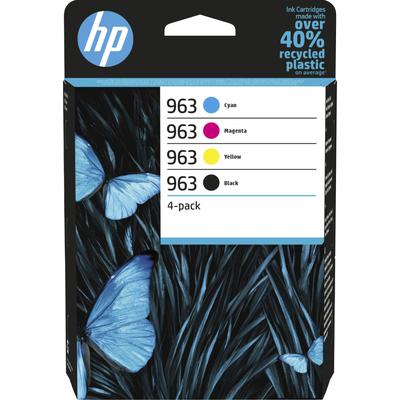 HP Tintenpatrone "963 4er-Pack", bunt (schwarz, cyan, magenta, gelb), Tintenpatronen, original HP Farbpatrone, Instant Ink, cyan/magenta/yellow/schwarz