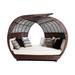 Bayou Breeze Lonan 94.49 Wide Plastic in Brown | 61.02 H x 94.49 W x 55.12 D in | Outdoor Furniture | Wayfair 280801325A4D4C0B88CDEE45A3B5BA61